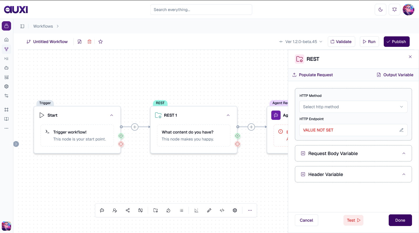 Workflow Builder interface showing automation capabilities